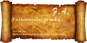Falkenstein Aranka névjegykártya